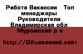 Работа Вакансии - Топ-менеджеры, Руководители. Владимирская обл.,Муромский р-н